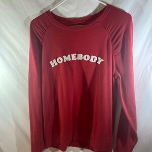 Maurices Red Sweatshirt with White Text